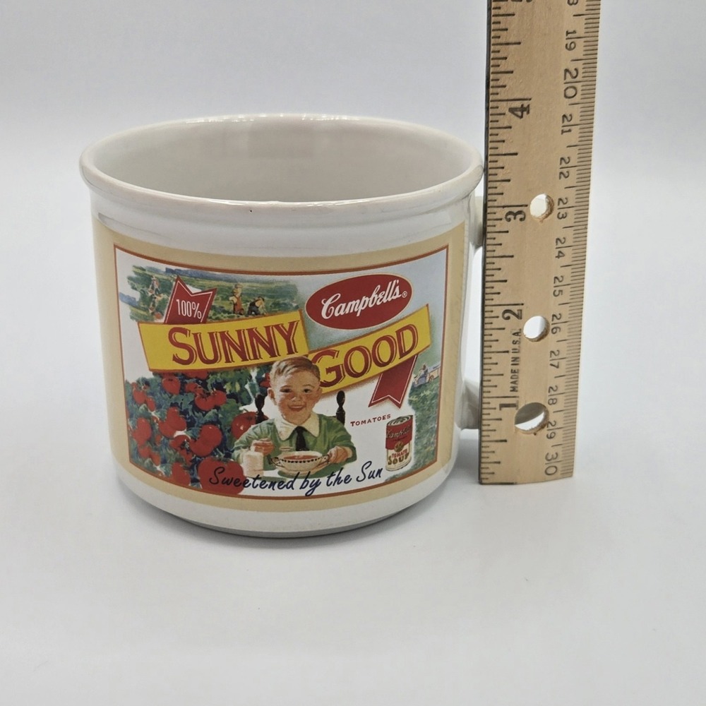 Campbell's Soup Short Wide Coffee Mug Harvest Gifts* Vegetables Tomato 16 oz. - Picture 5 of 6